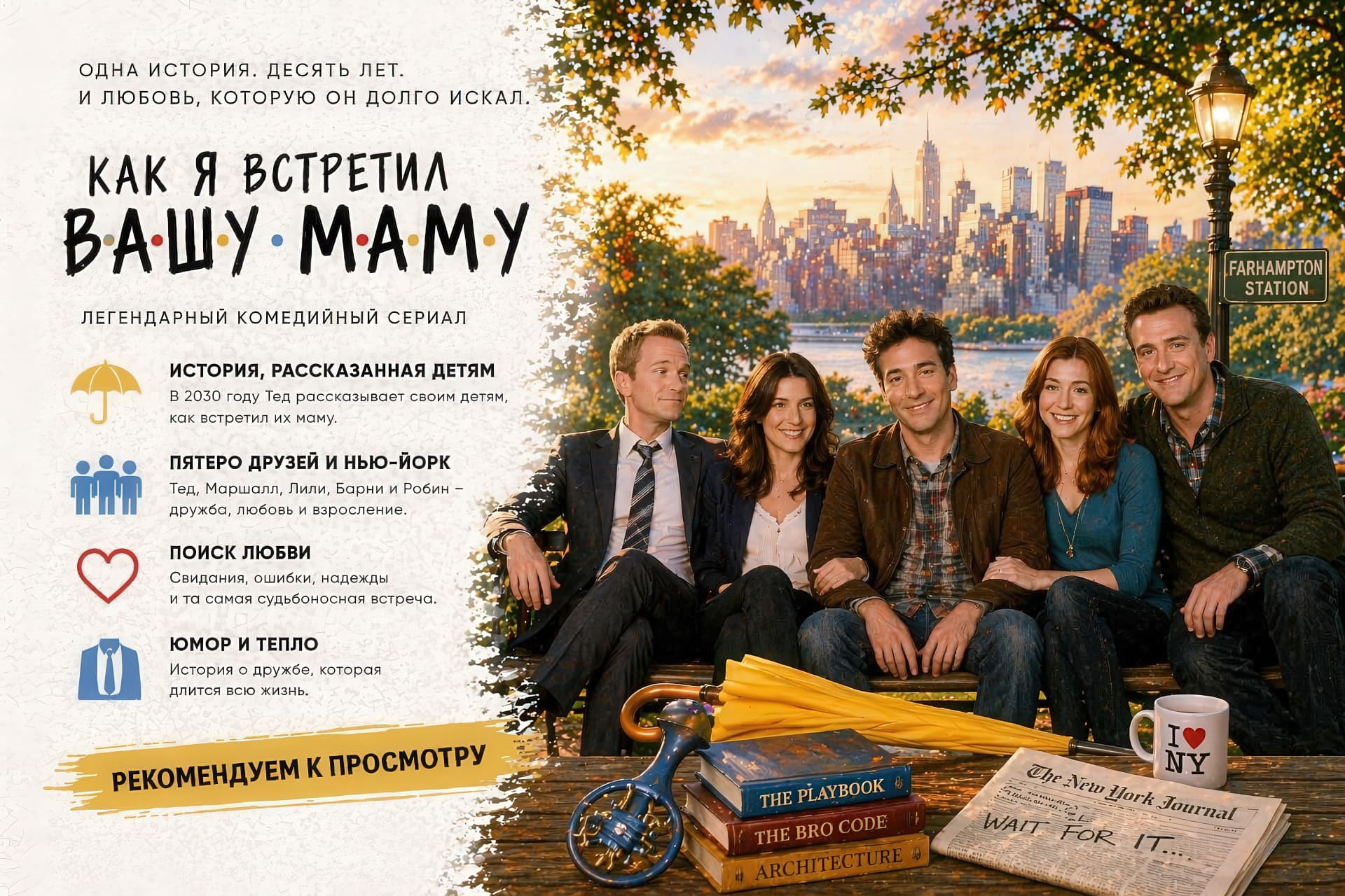 Информационный баннер сериала «Как я встретил вашу маму»